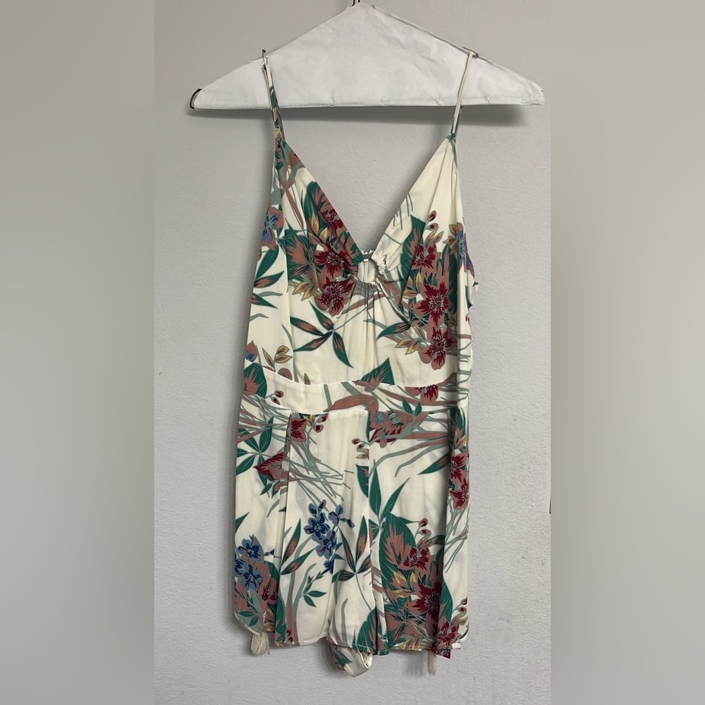 Floral Print Spaghetti Strap Romper